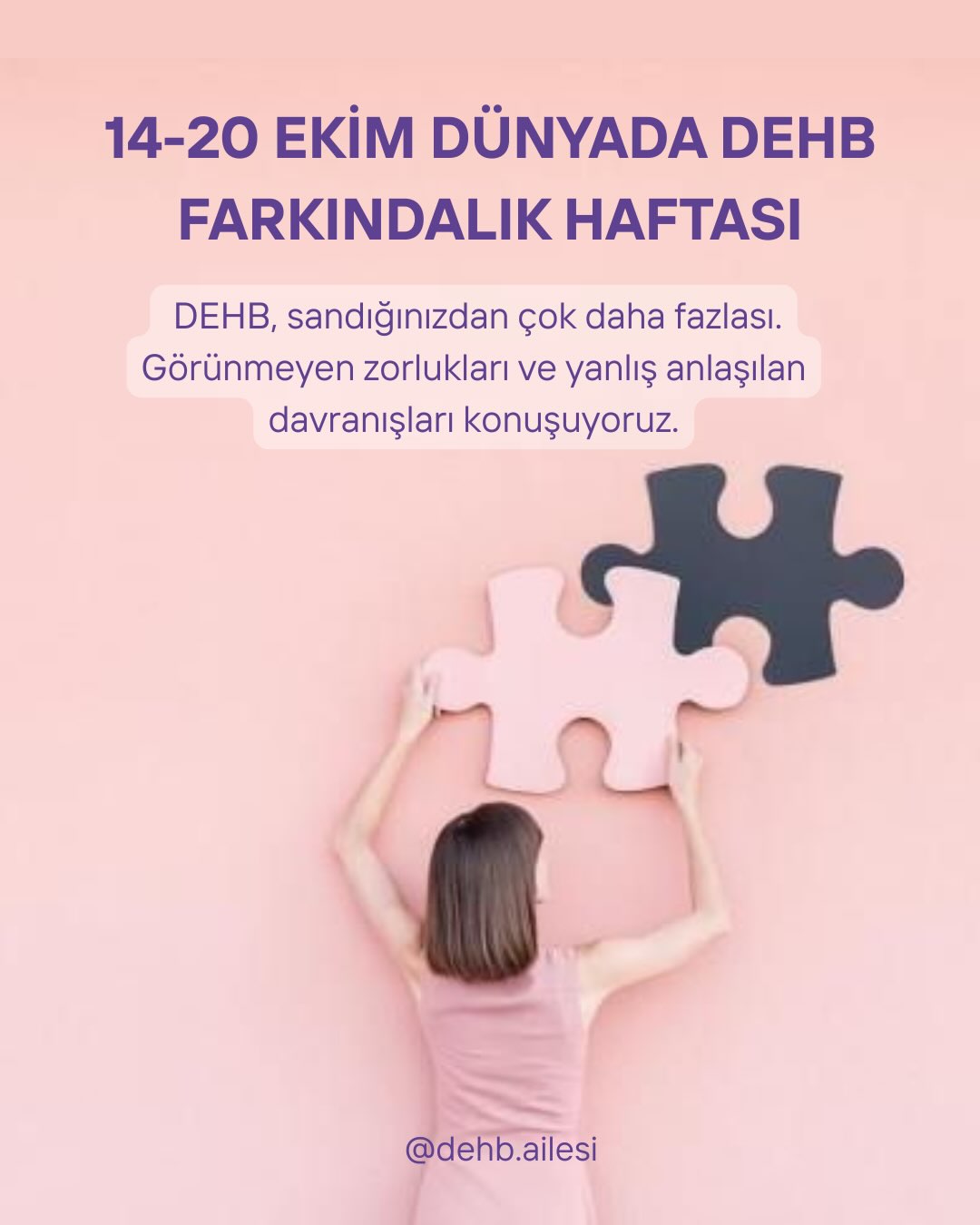 14–20 Ekim DEHB Farkındalık Haftası 💜 DEHB ile yaşamanın en zor taraflarından biri, bazen yaşadığınız…